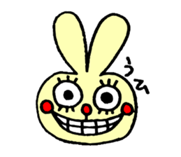 false eyelashes rabbit sticker #9708936