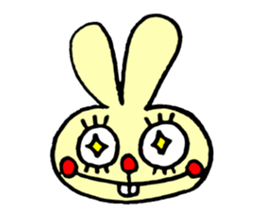 false eyelashes rabbit sticker #9708938