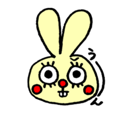 false eyelashes rabbit sticker #9708939