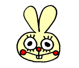 false eyelashes rabbit sticker #9708940