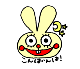 false eyelashes rabbit sticker #9708941