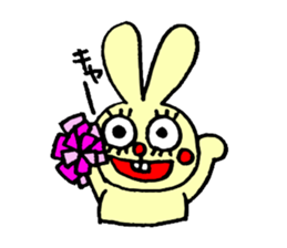 false eyelashes rabbit sticker #9708945