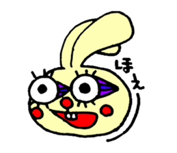 false eyelashes rabbit sticker #9708947