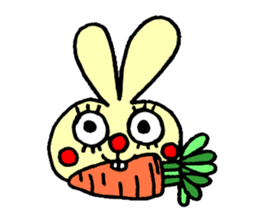 false eyelashes rabbit sticker #9708948