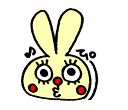 false eyelashes rabbit sticker #9708951