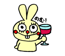 false eyelashes rabbit sticker #9708953