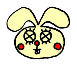 false eyelashes rabbit sticker #9708954