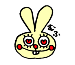 false eyelashes rabbit sticker #9708955