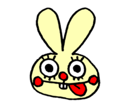 false eyelashes rabbit sticker #9708957