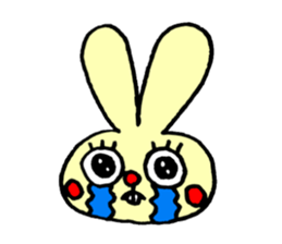 false eyelashes rabbit sticker #9708958