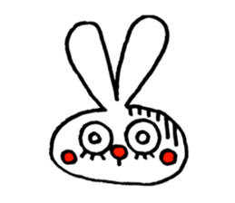 false eyelashes rabbit sticker #9708960
