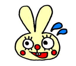 false eyelashes rabbit sticker #9708962