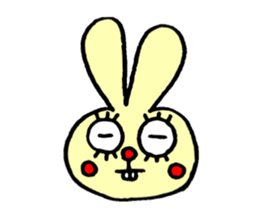 false eyelashes rabbit sticker #9708963