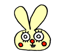 false eyelashes rabbit sticker #9708964