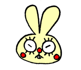 false eyelashes rabbit sticker #9708965