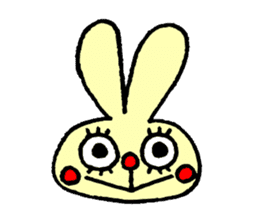 false eyelashes rabbit sticker #9708966