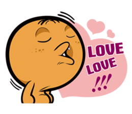 Orange ghost sticker #9709814