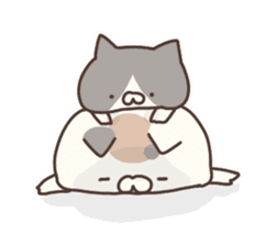 hagemashi cat nichijo 3 sticker #9710585