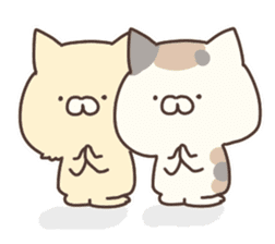 hagemashi cat nichijo 3 sticker #9710598