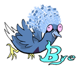 Victoria crowned pigeon sticker #9710904