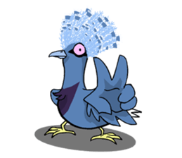 Victoria crowned pigeon sticker #9710909
