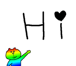 Iridescent bear2 sticker #9714130