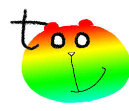 Iridescent bear2 sticker #9714138