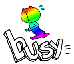 Iridescent bear2 sticker #9714156