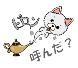 Sticker of pretty dog -pomeranian- sticker #9717472