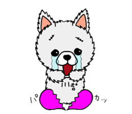 Sticker of pretty dog -pomeranian- sticker #9717485