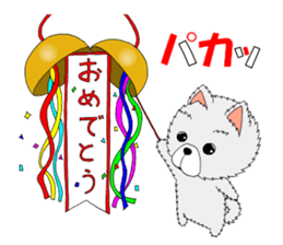 Sticker of pretty dog -pomeranian- sticker #9717494