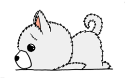 Sticker of pretty dog -pomeranian- sticker #9717501