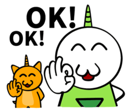 happy unicorn sticker #9718248