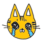 Graffiti Cat Face Sticker sticker #9719157