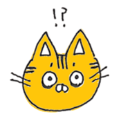 Graffiti Cat Face Sticker sticker #9719168