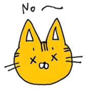 Graffiti Cat Face Sticker sticker #9719180