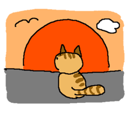 Japanese Orange Tabby Kitten sticker #9720188