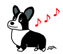 Happy corgi 2 sticker #9723318