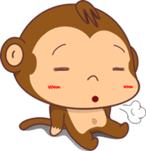 Monkey handsome second bomb sticker #9724667