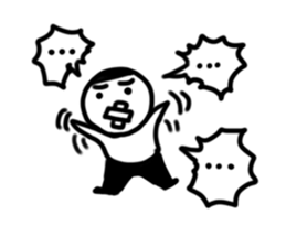 A flat head boy sticker #9725671