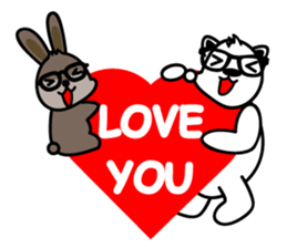 Fan Fan Polar Bear & KK Rabbit sticker #9726710