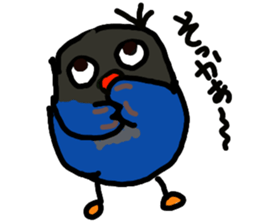 Blue button parakeets Sticker 2 sticker #9726715