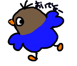 Blue button parakeets Sticker 2 sticker #9726716