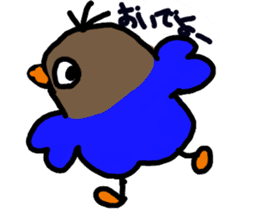 Blue button parakeets Sticker 2 sticker #9726716