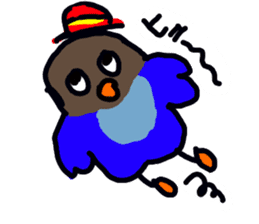 Blue button parakeets Sticker 2 sticker #9726717