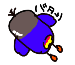 Blue button parakeets Sticker 2 sticker #9726718