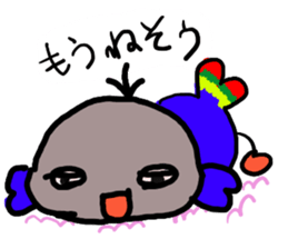 Blue button parakeets Sticker 2 sticker #9726720