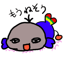 Blue button parakeets Sticker 2 sticker #9726720