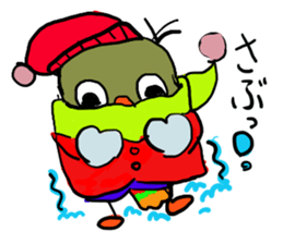 Blue button parakeets Sticker 2 sticker #9726722