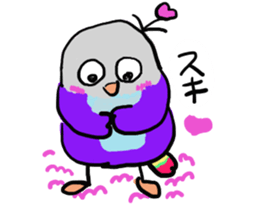 Blue button parakeets Sticker 2 sticker #9726723